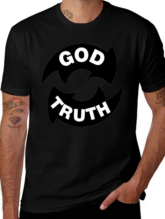God Truth Graphic Tee - Black Cotton Blend