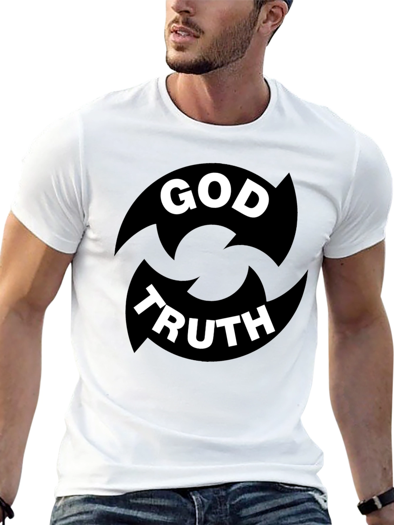 God Truth Graphic Tee - Black Cotton Blend