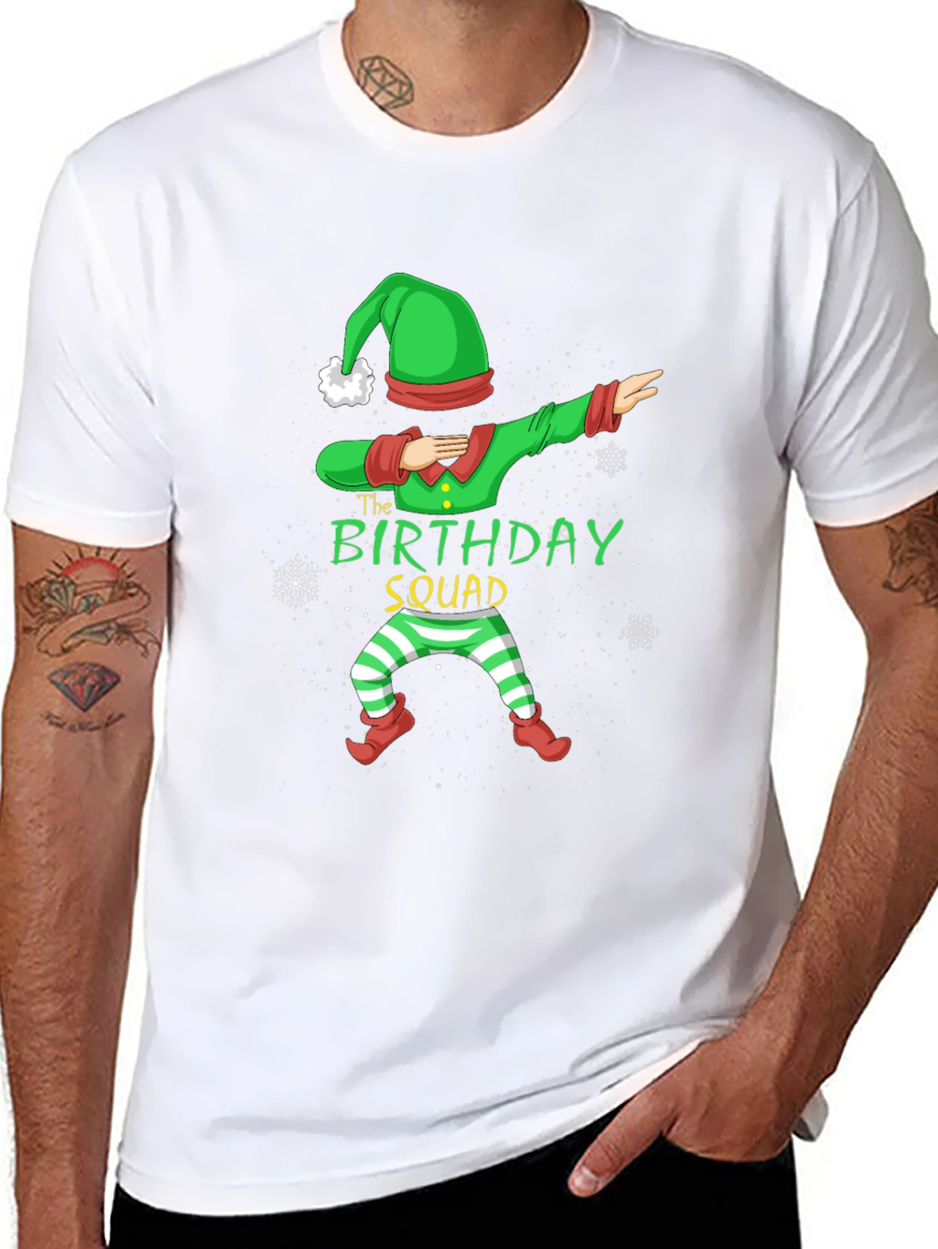 Birthday Squad Elf Dabbing T-Shirt