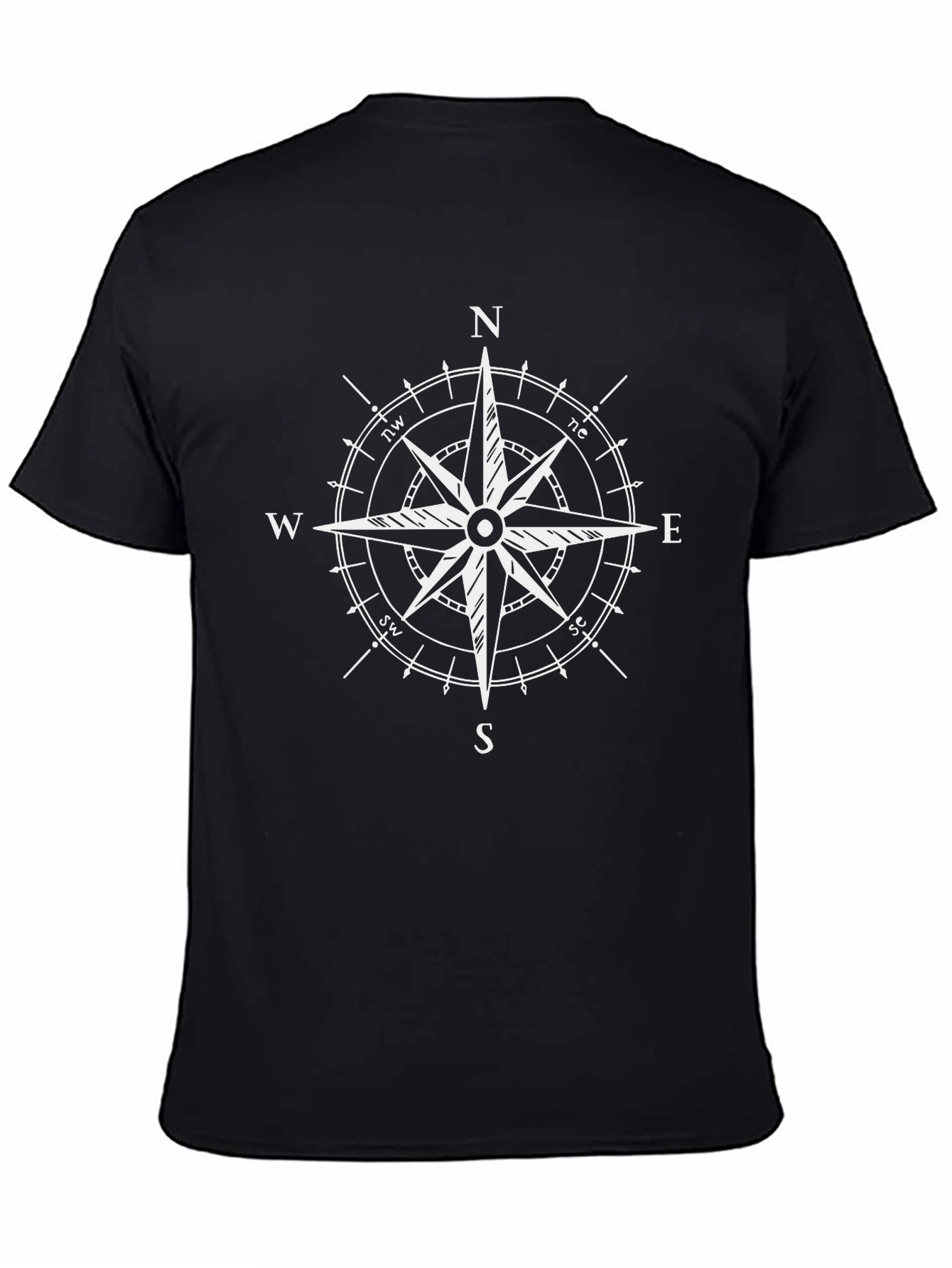 Compass Rose Graphic T-Shirt - Classic Design
