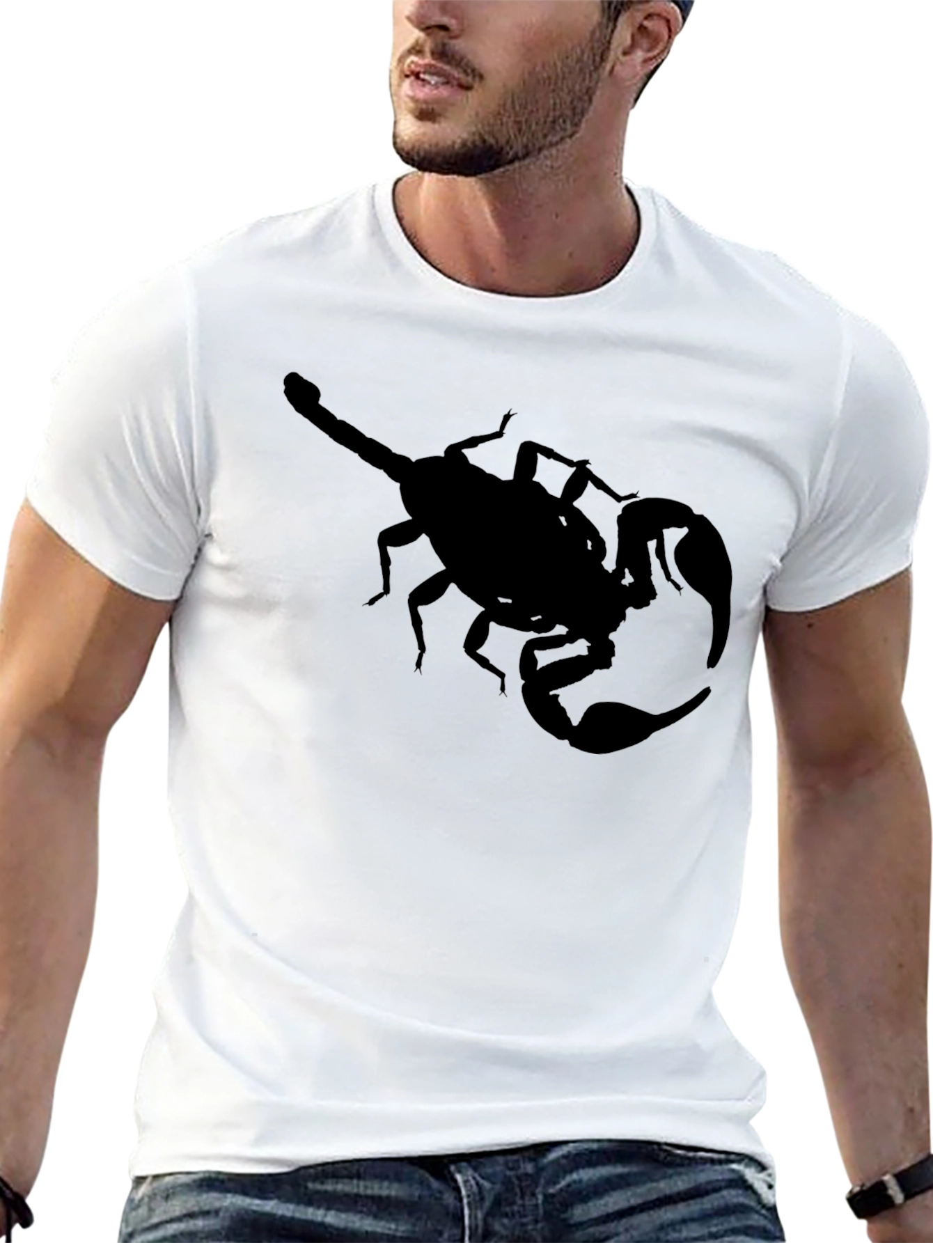 Mens Black Scorpion Graphic Tee