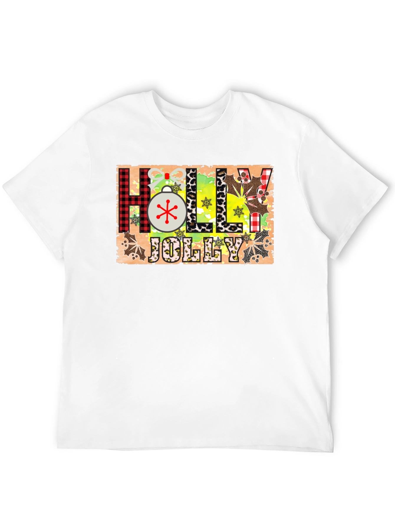 Festive Holly Jolly Christmas Graphic Tee