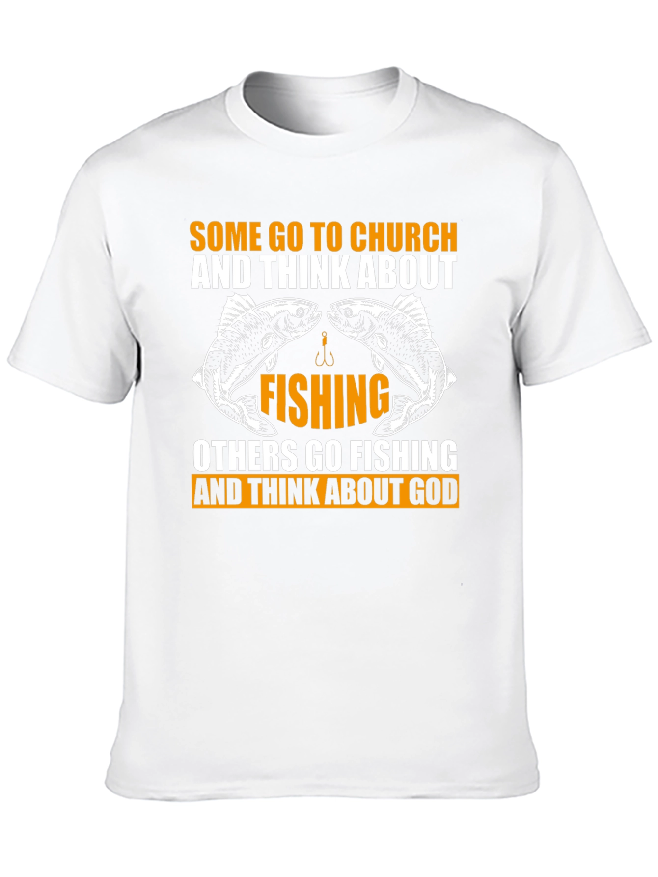 Fishing & God Graphic Tee - Black Cotton T-Shirt