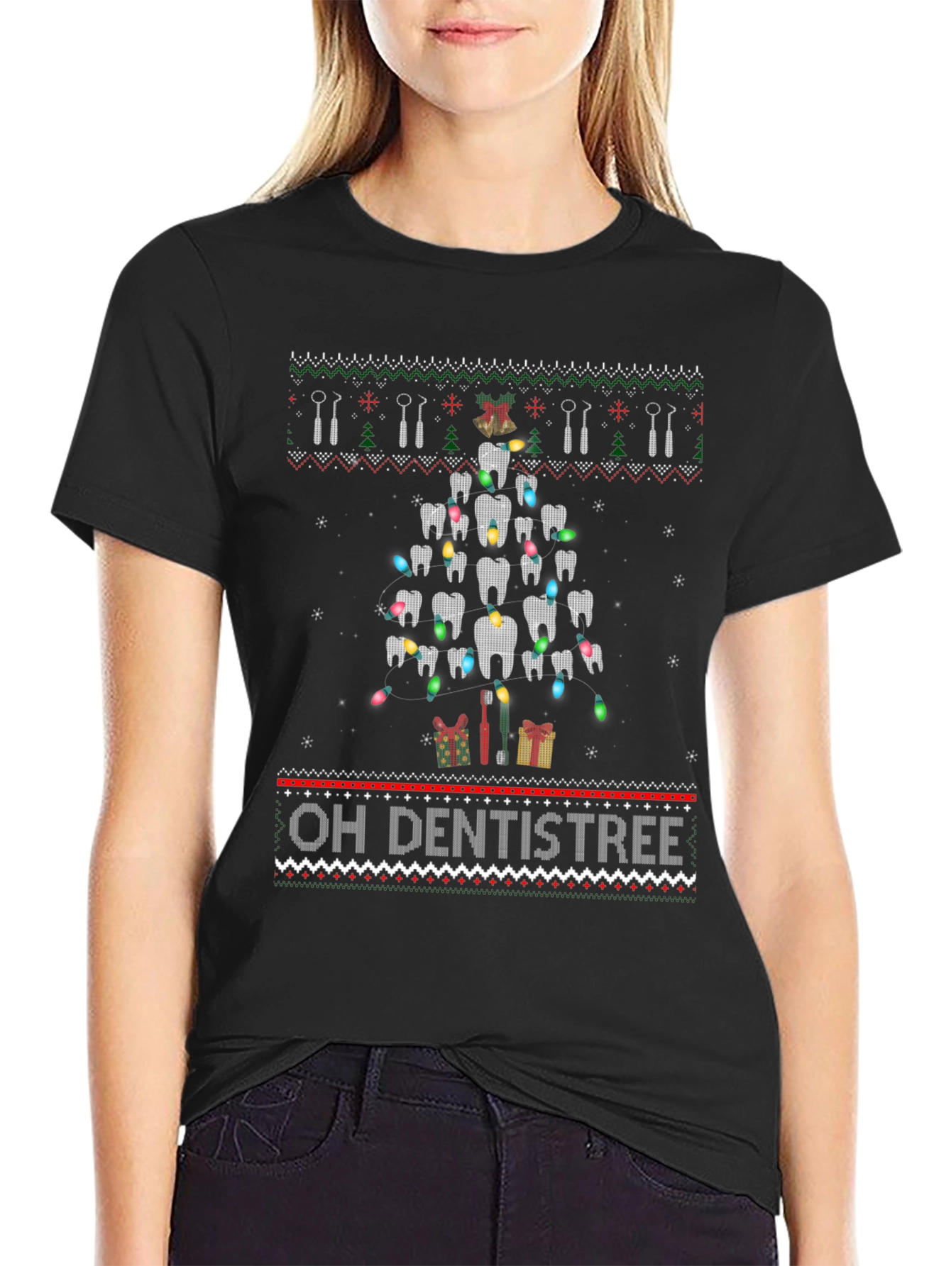 Oh Dentistree Funny Christmas T-Shirt