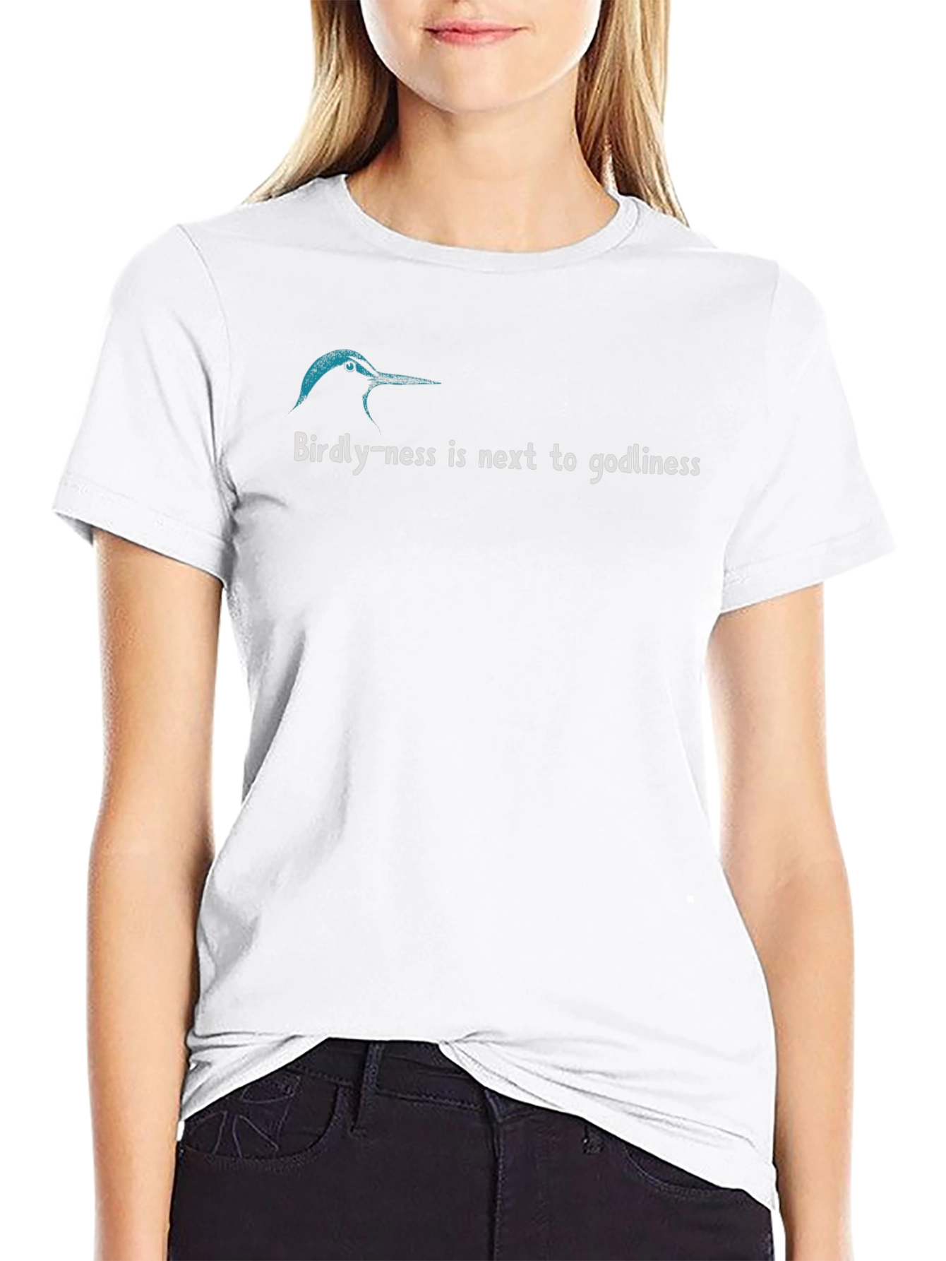 Birdly-ness T-Shirt - Black Crew Neck