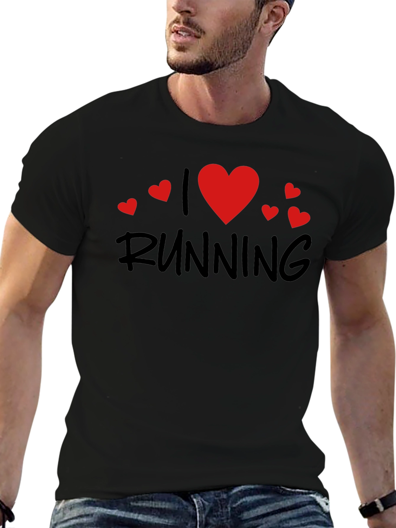 I Love Running Black T-Shirt