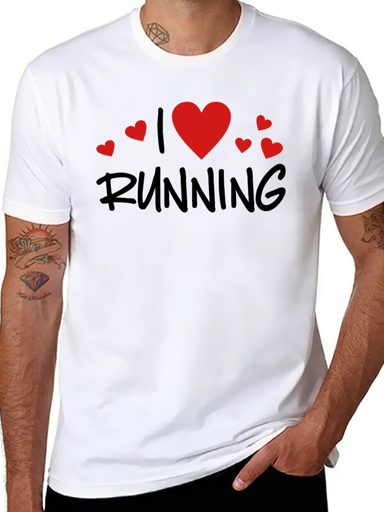 I Love Running Black T-Shirt