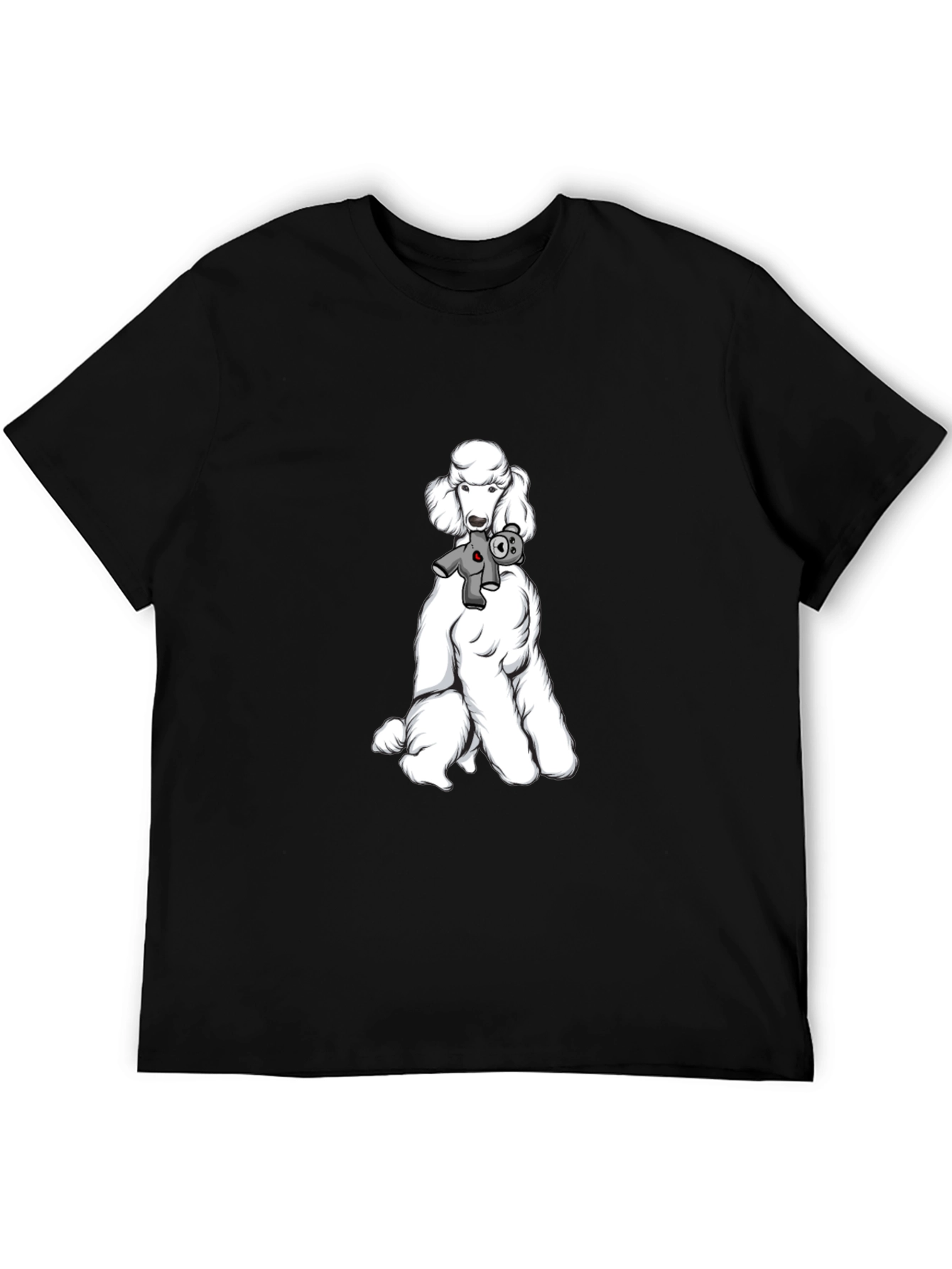 Poodle & Teddy Graphic Tee - Unisex Black T-Shirt