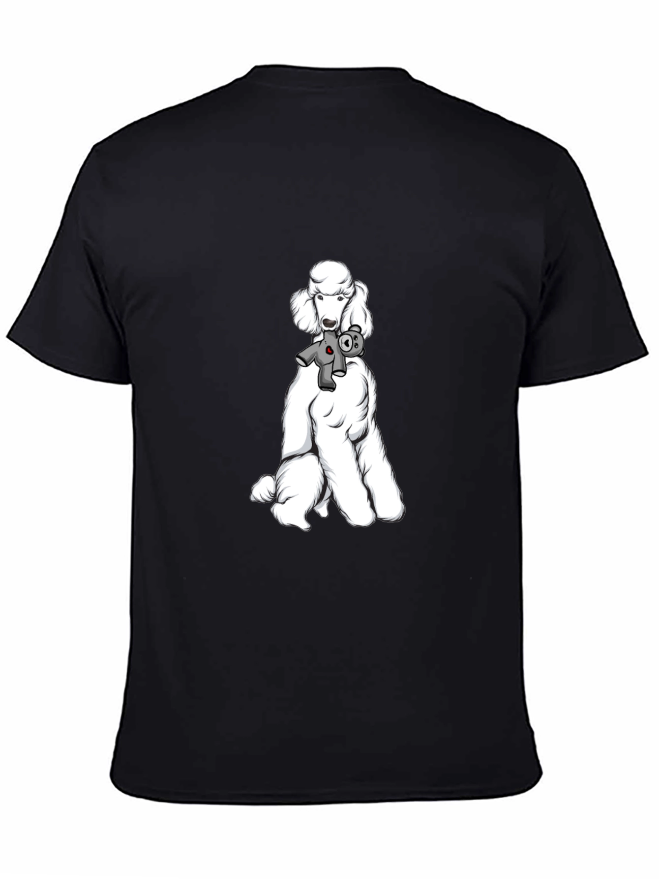 Poodle & Teddy Graphic Tee - Unisex Black T-Shirt
