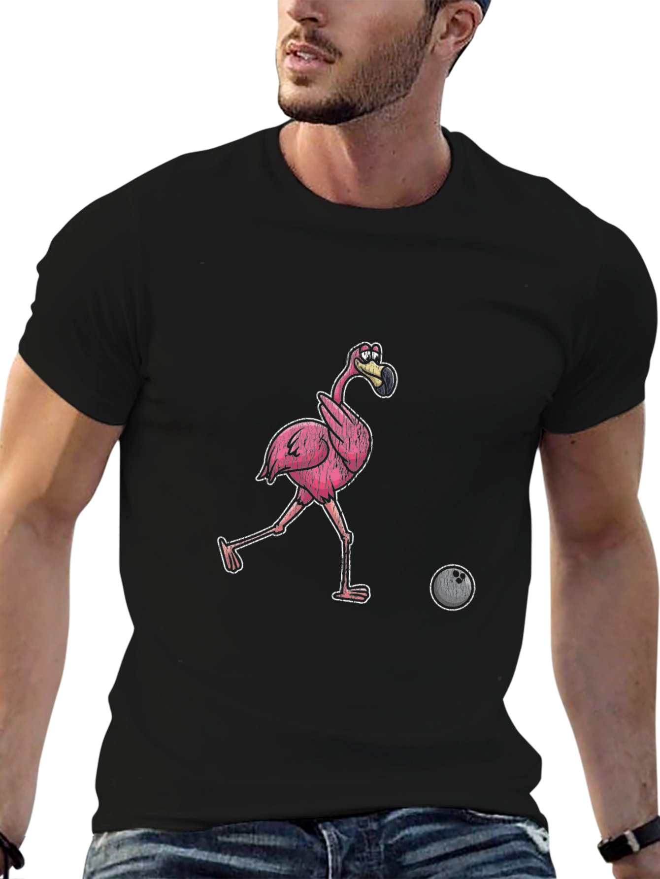 Flamingo Bowling Strike T-Shirt