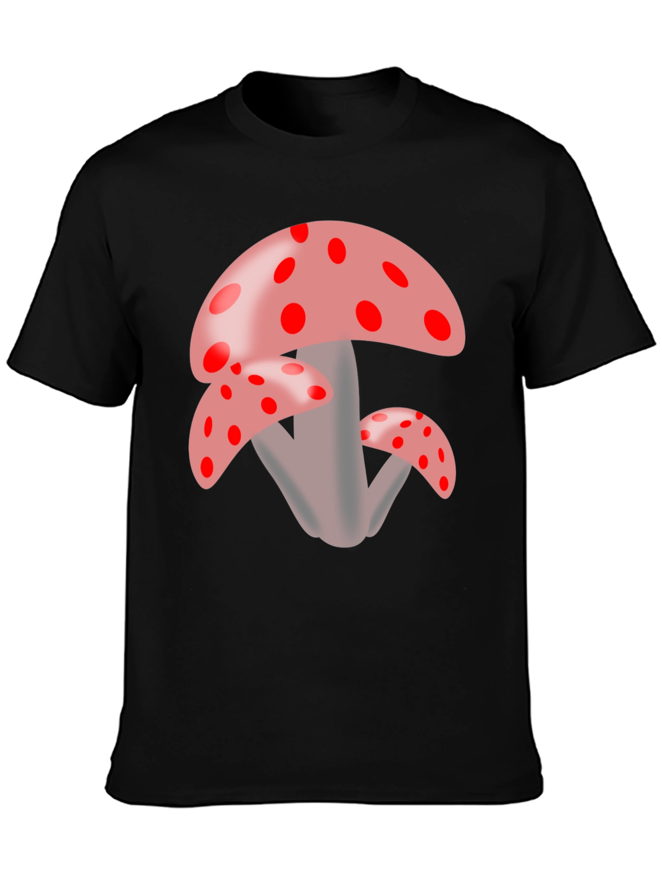 Mushroom Graphic Black Tee