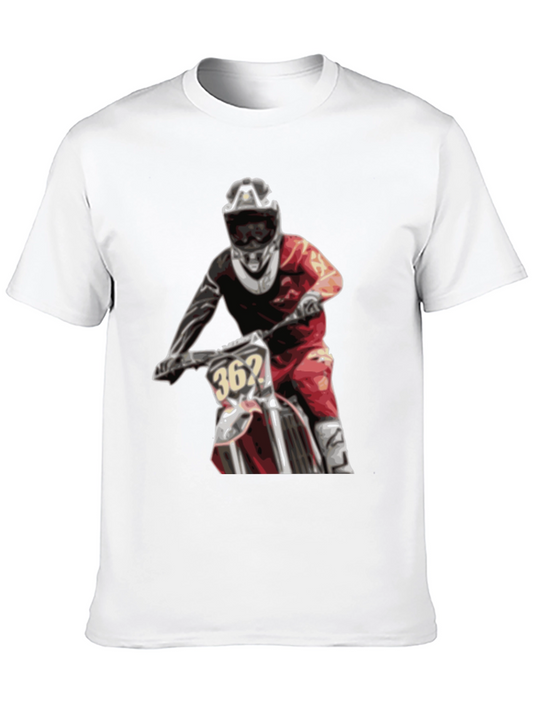 Motocross Rider Graphic T-Shirt - Black
