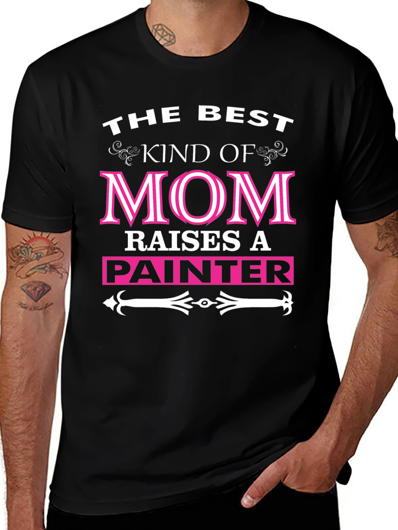 Best Mom Raises A Painter Graphic Tee Shirt