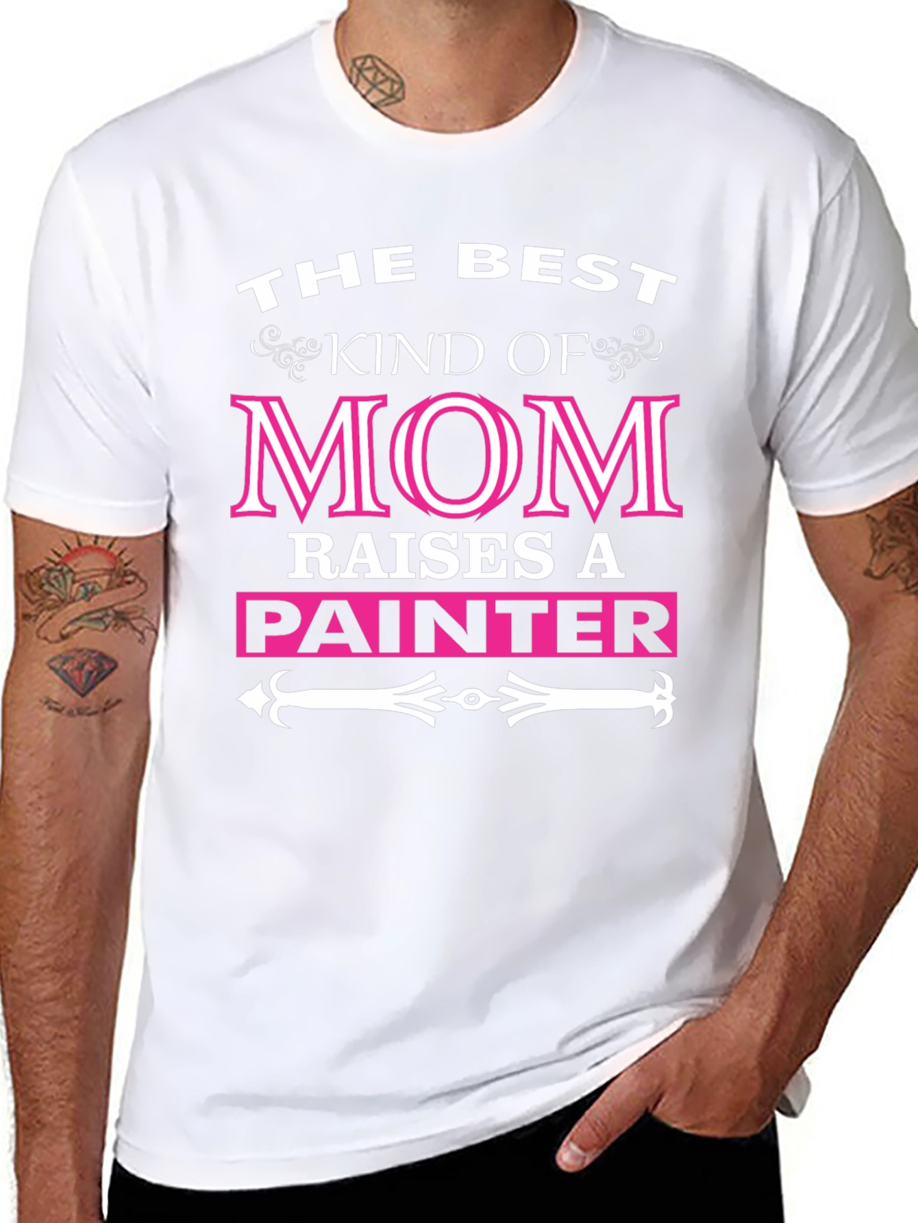 Best Mom Raises A Painter Graphic Tee Shirt