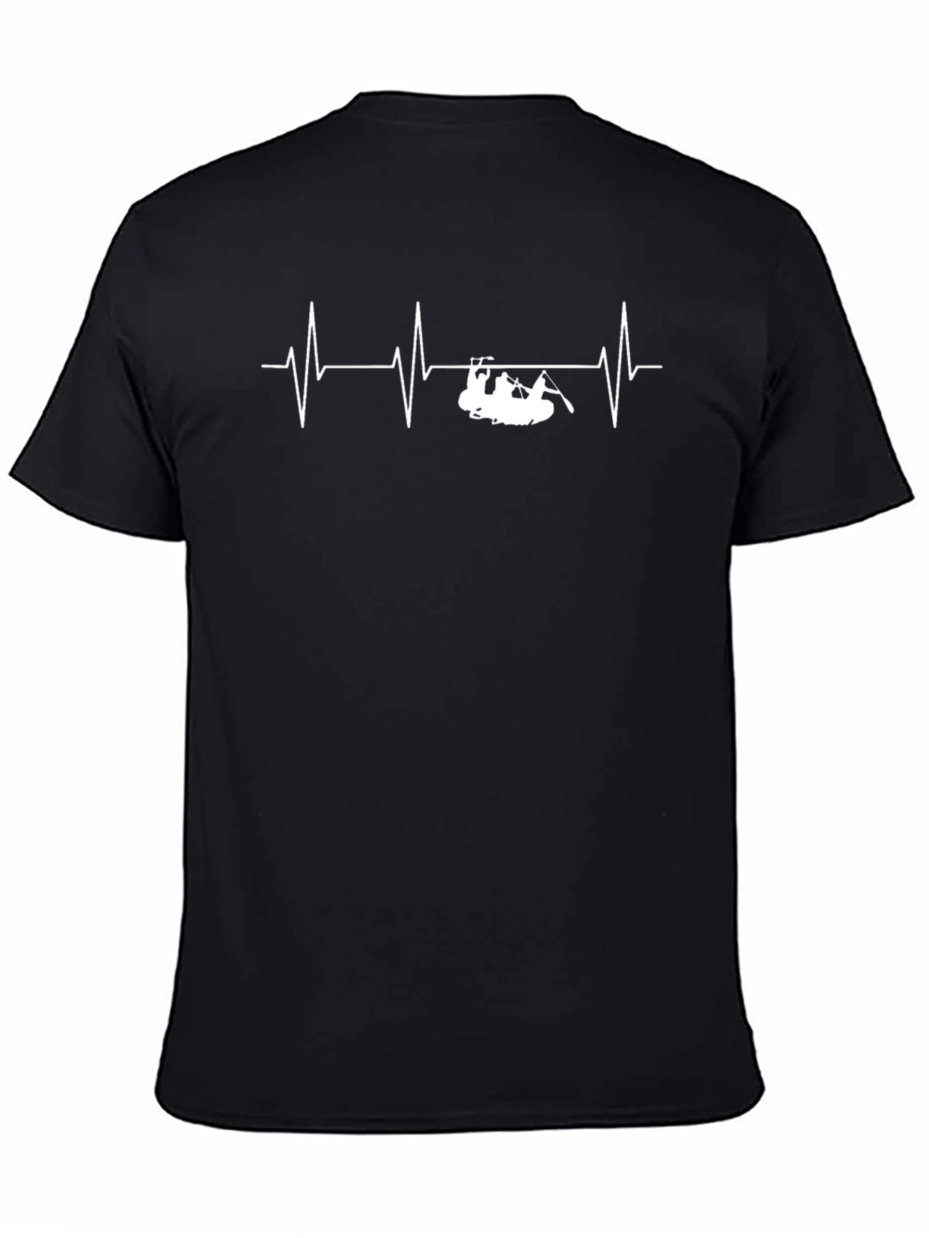 Rafting Heartbeat T-Shirt - Black