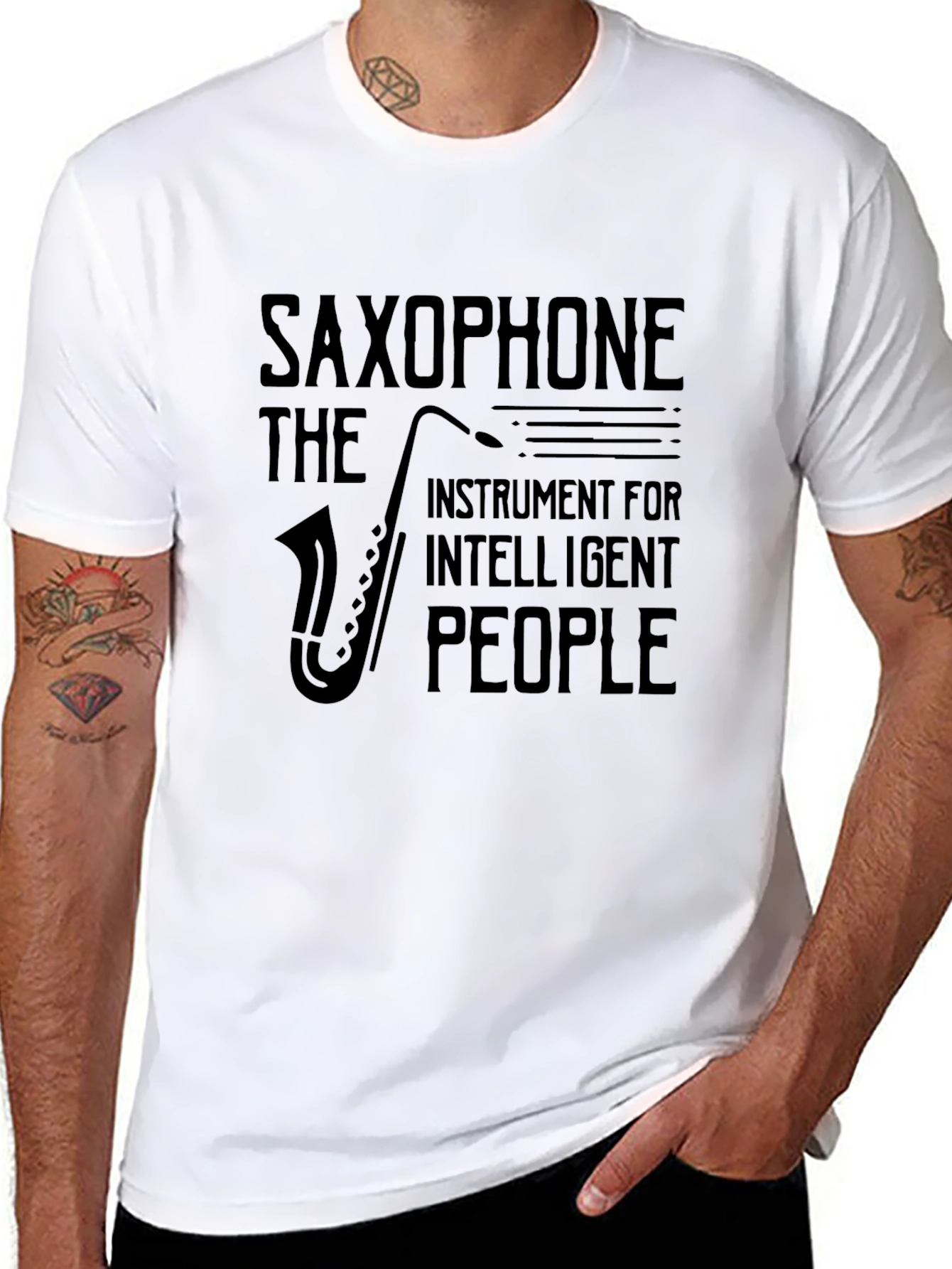 Saxophone Instrument T-Shirt - Intelligent People Design