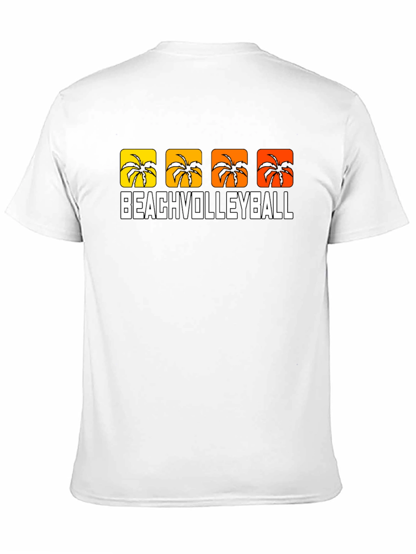 Beach Volleyball Palm Tree Graphic T-Shirt