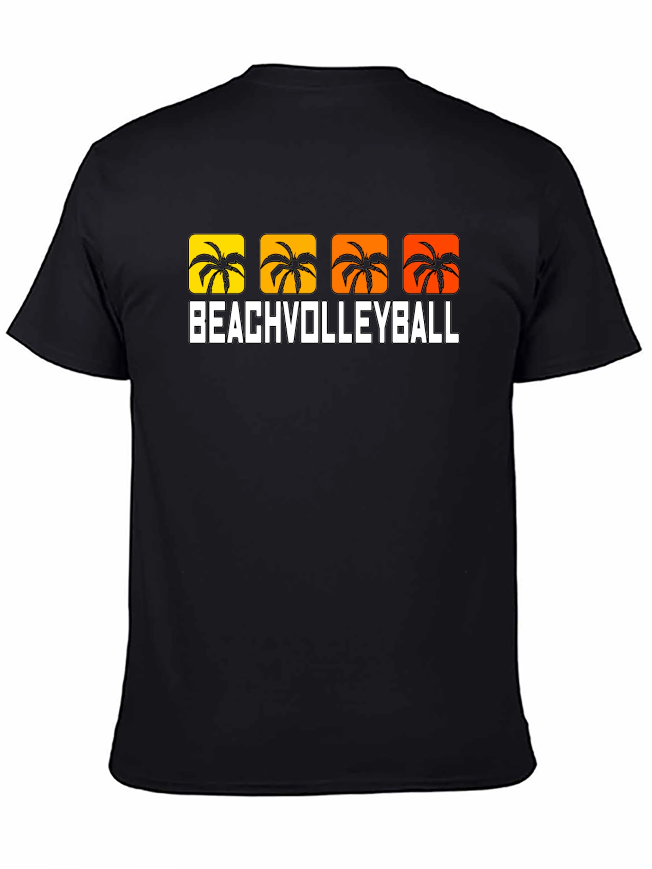 Beach Volleyball Palm Tree Graphic T-Shirt