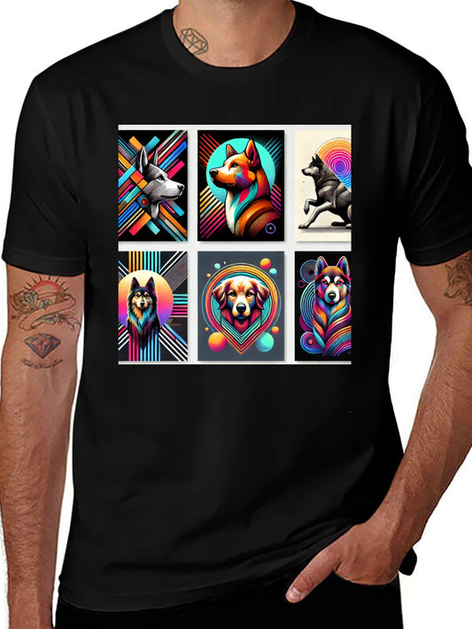 Colorful Dogs Graphic Tee