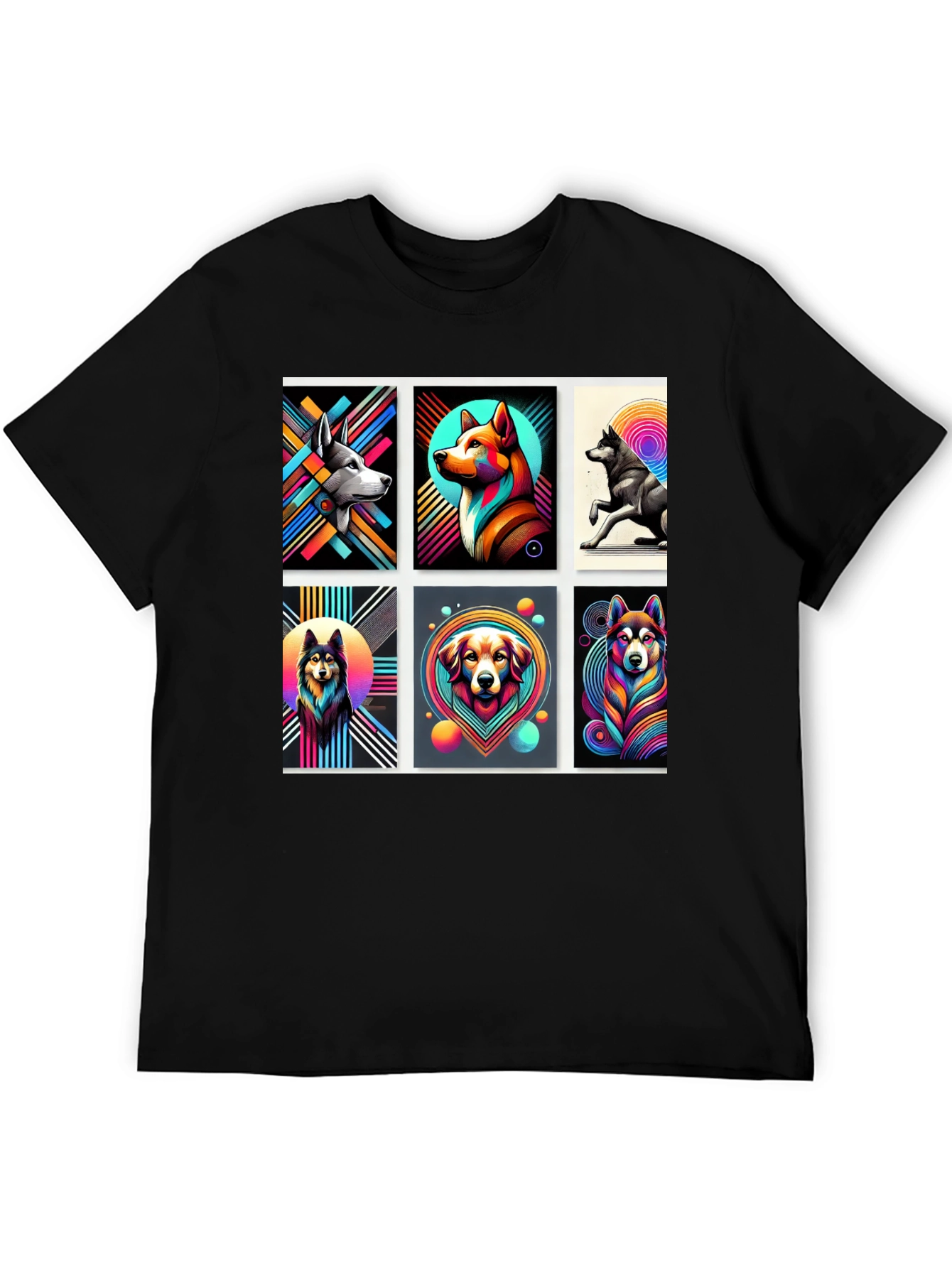 Colorful Dogs Graphic Tee