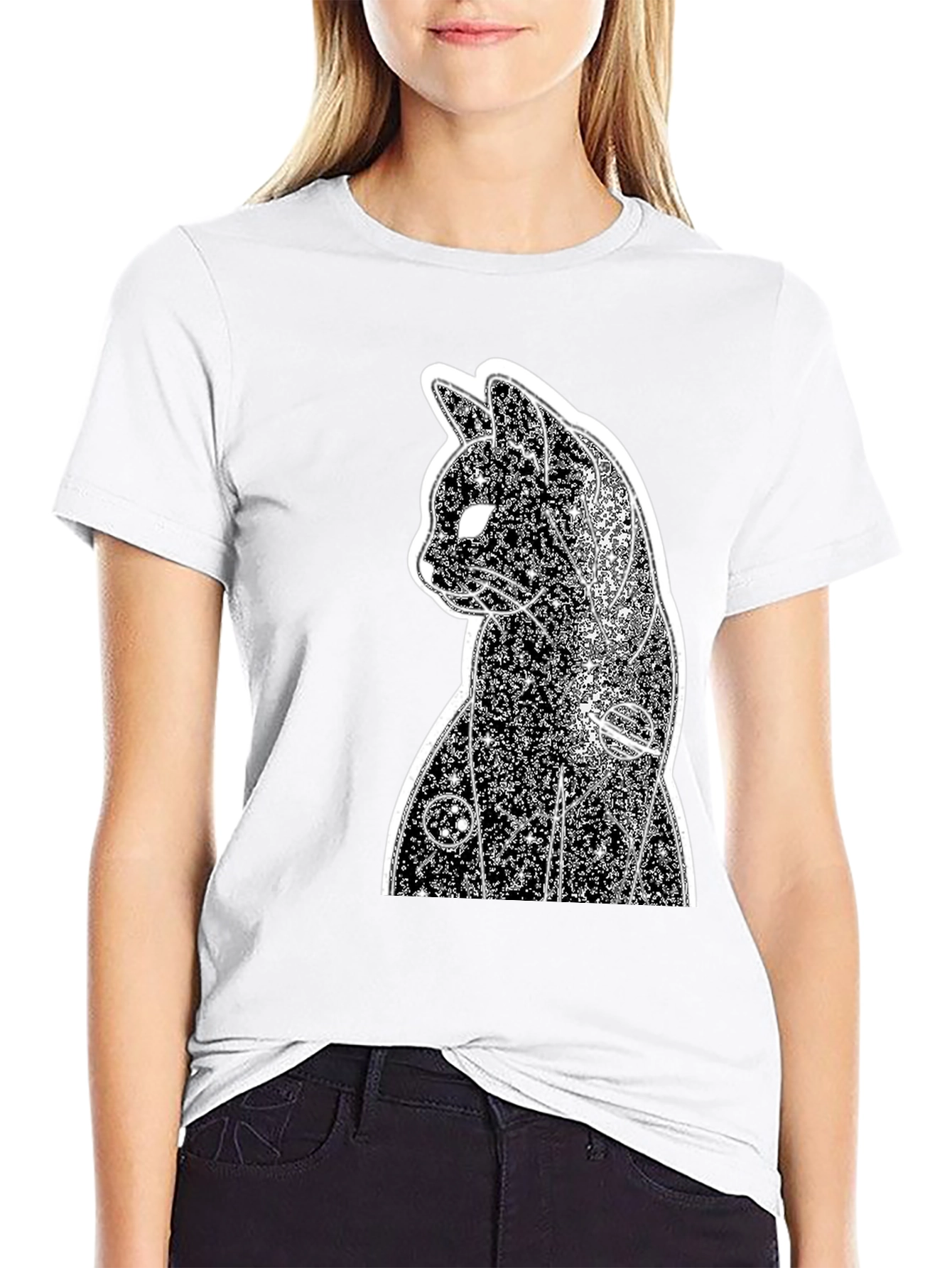 Cosmic Cat Black T-Shirt
