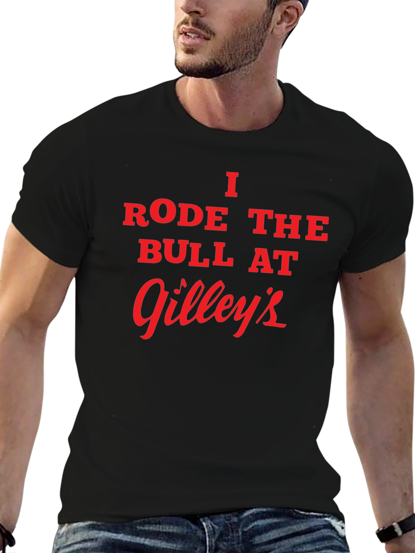 I Rode the Bull at Gilleys Black T-Shirt