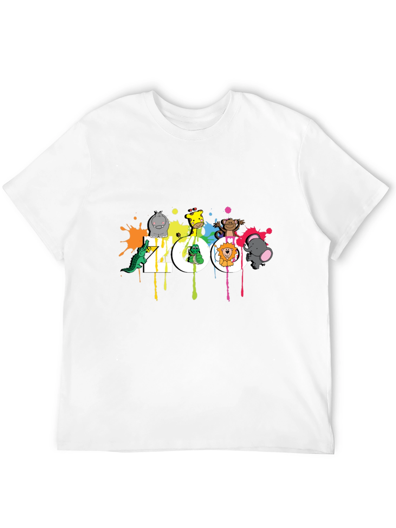 Zoo Animal Graphic Black T-Shirt