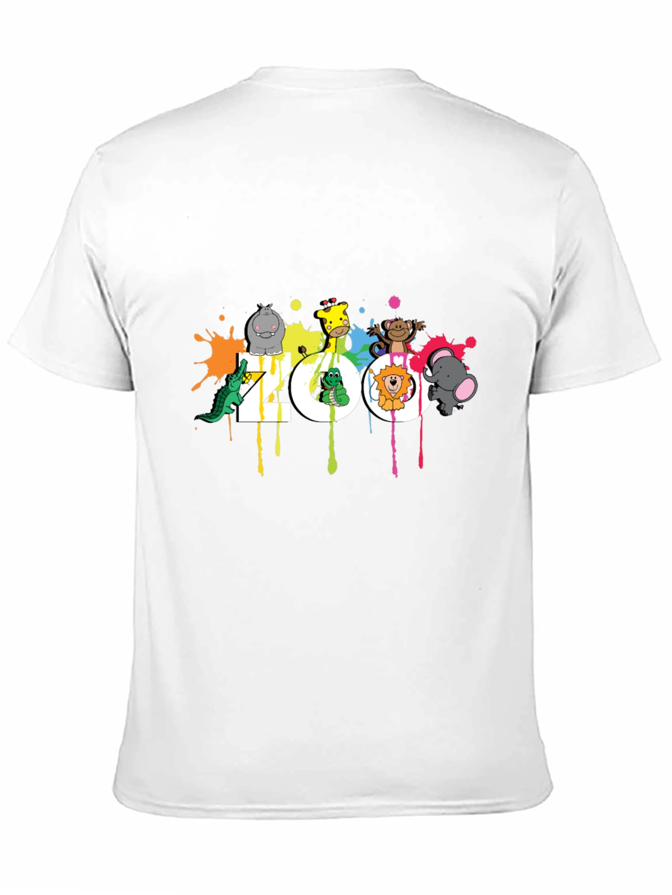 Zoo Animal Graphic Black T-Shirt