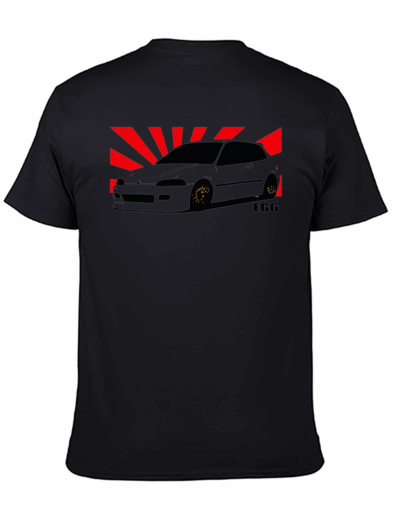 JDM Rising Sun Car T-Shirt - EG6 Civic Style