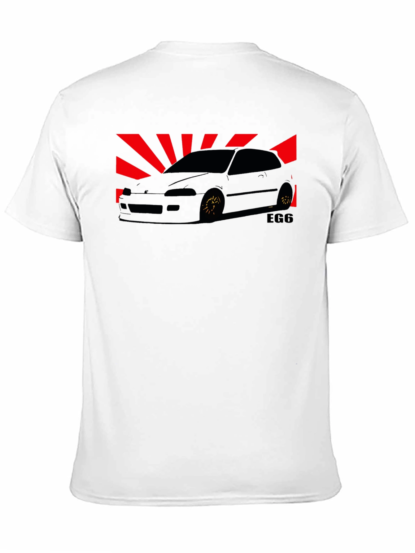 JDM Rising Sun Car T-Shirt - EG6 Civic Style
