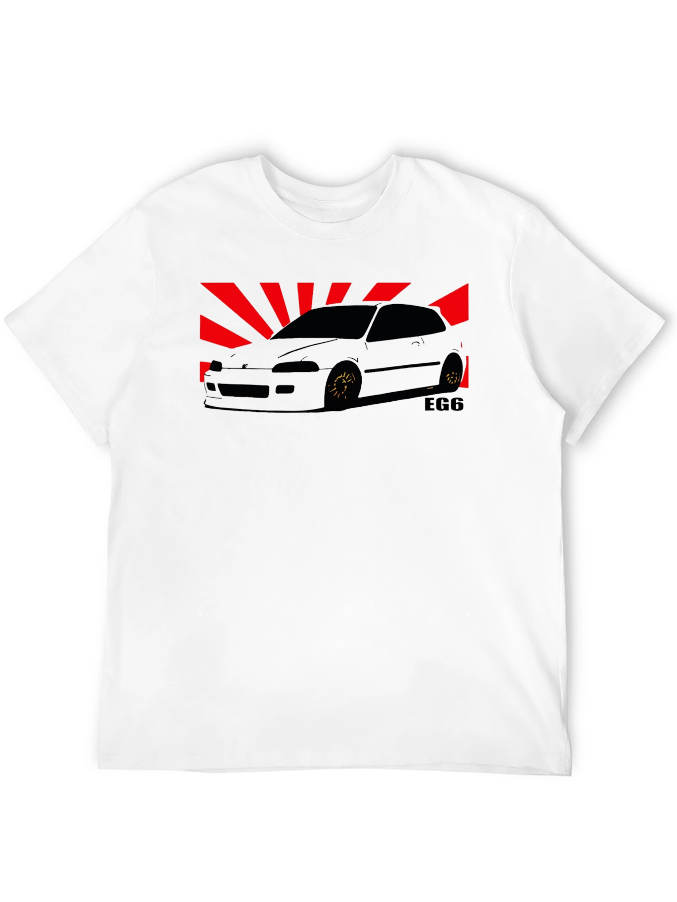 JDM Rising Sun Car T-Shirt - EG6 Civic Style
