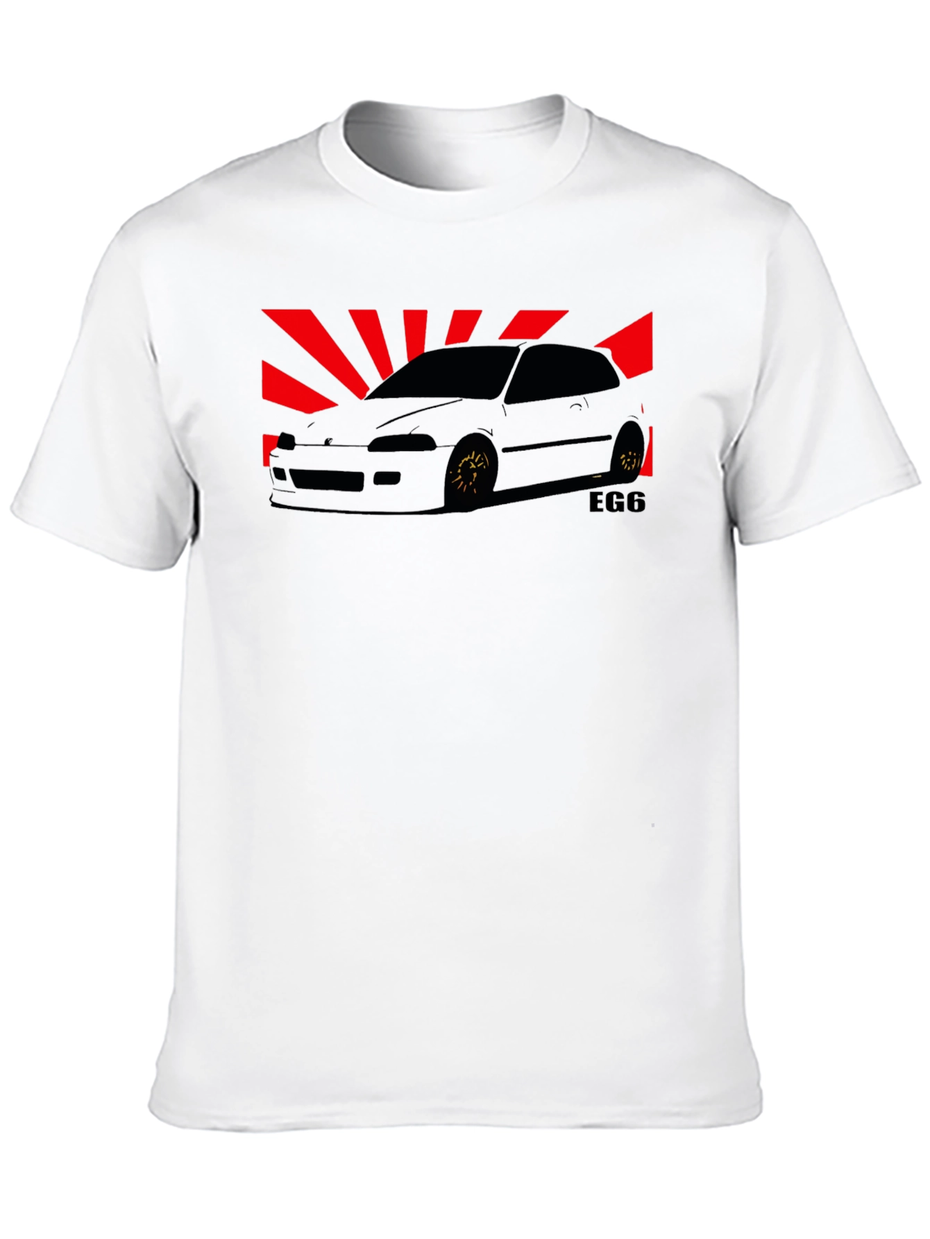 JDM Rising Sun Car T-Shirt - EG6 Civic Style