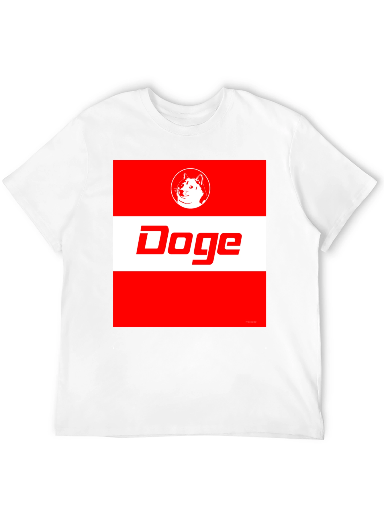 Doge Meme T-Shirt: Red & White Graphic Tee