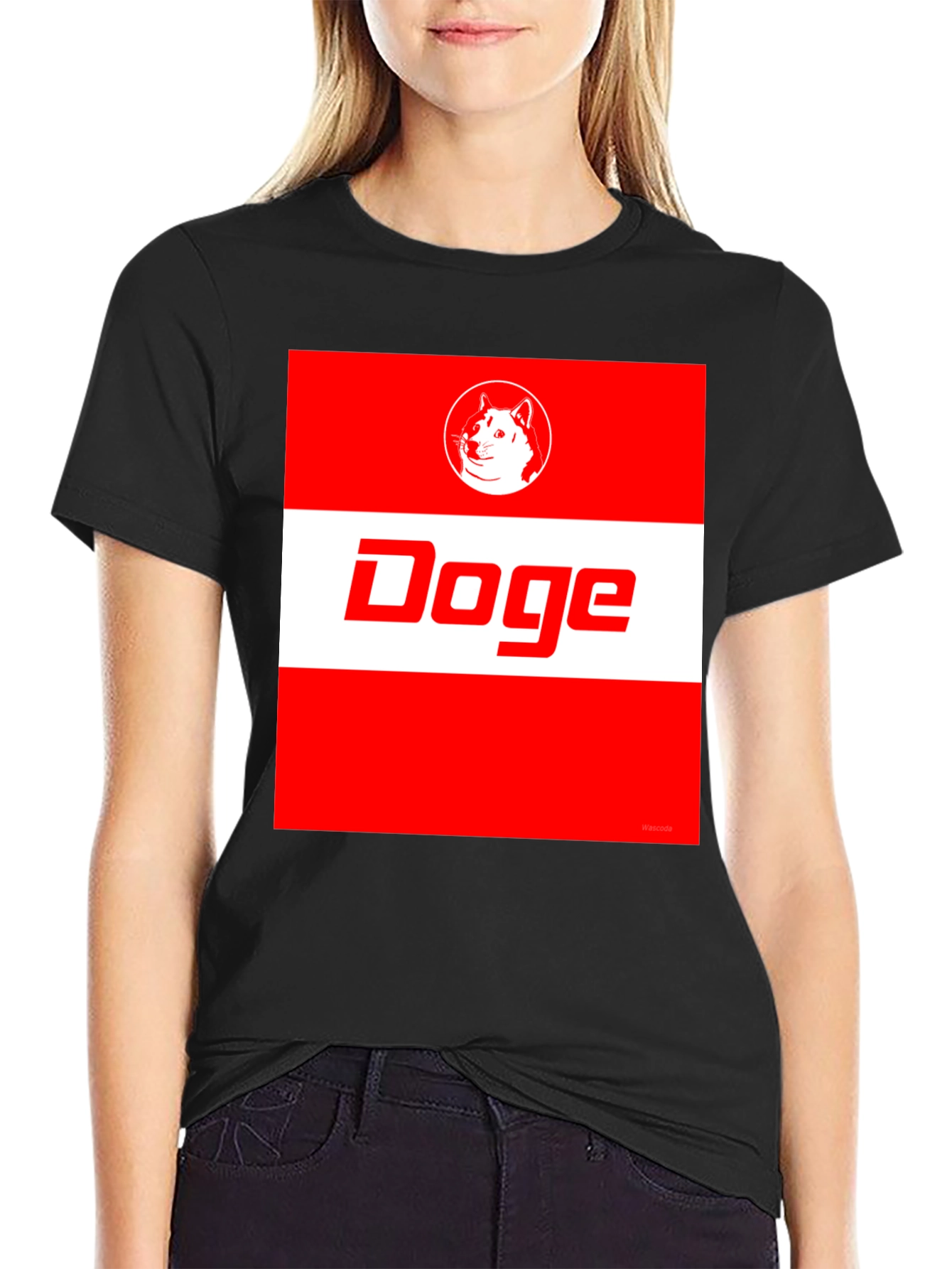 Doge Meme T-Shirt: Red & White Graphic Tee