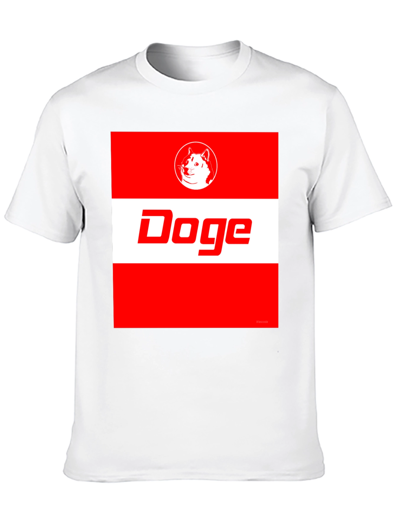Doge Meme T-Shirt: Red & White Graphic Tee