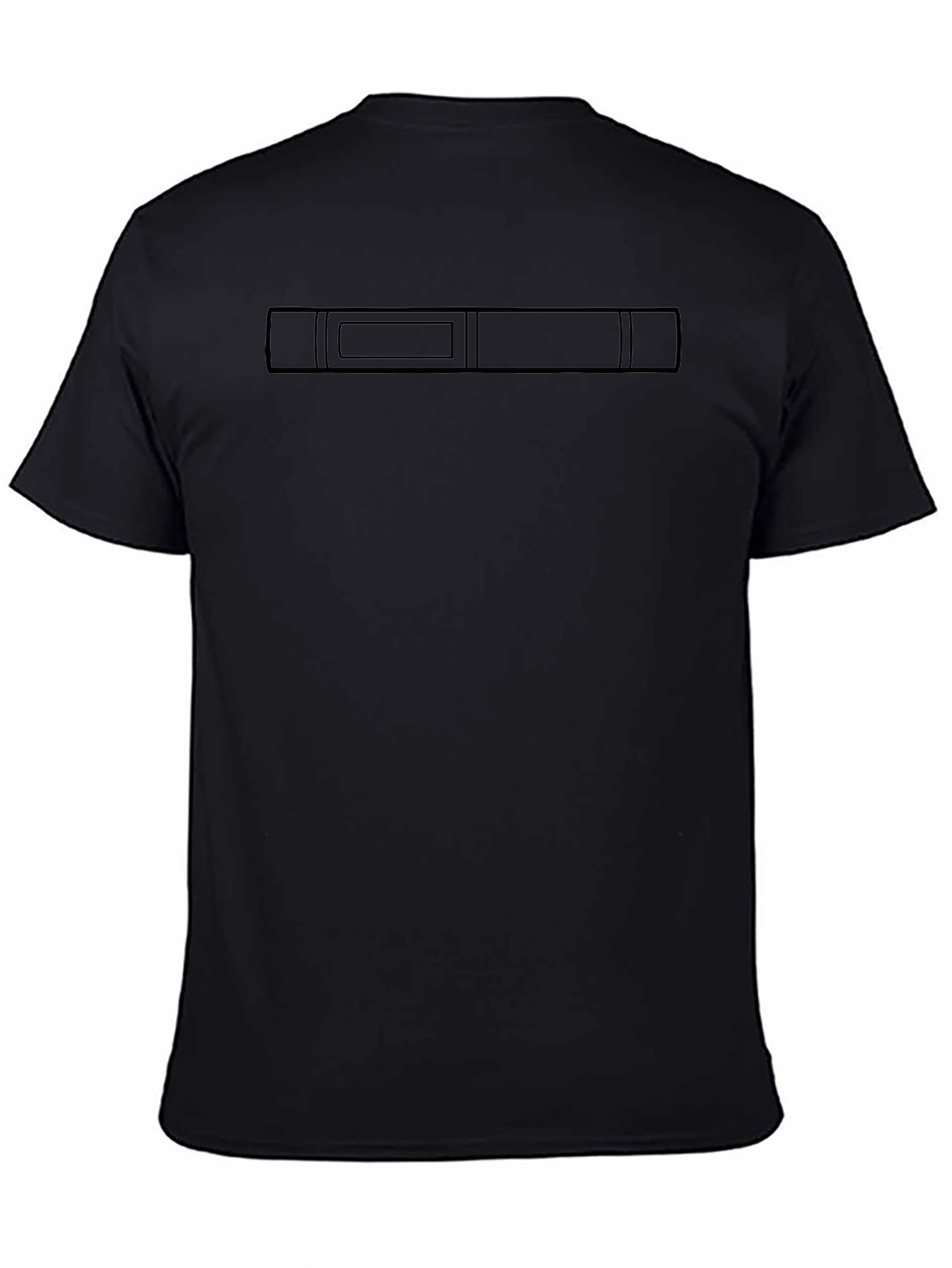 Minimalist Black T-Shirt with Graphic Detail