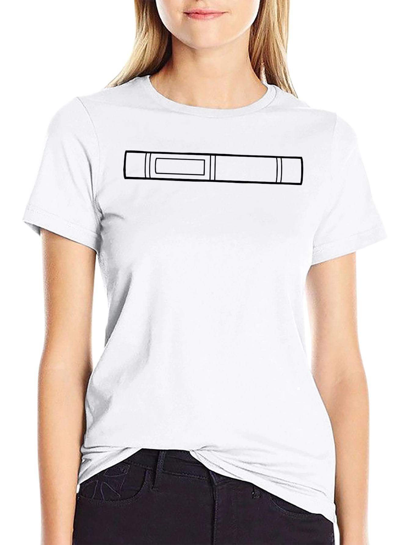Minimalist Black T-Shirt with Graphic Detail