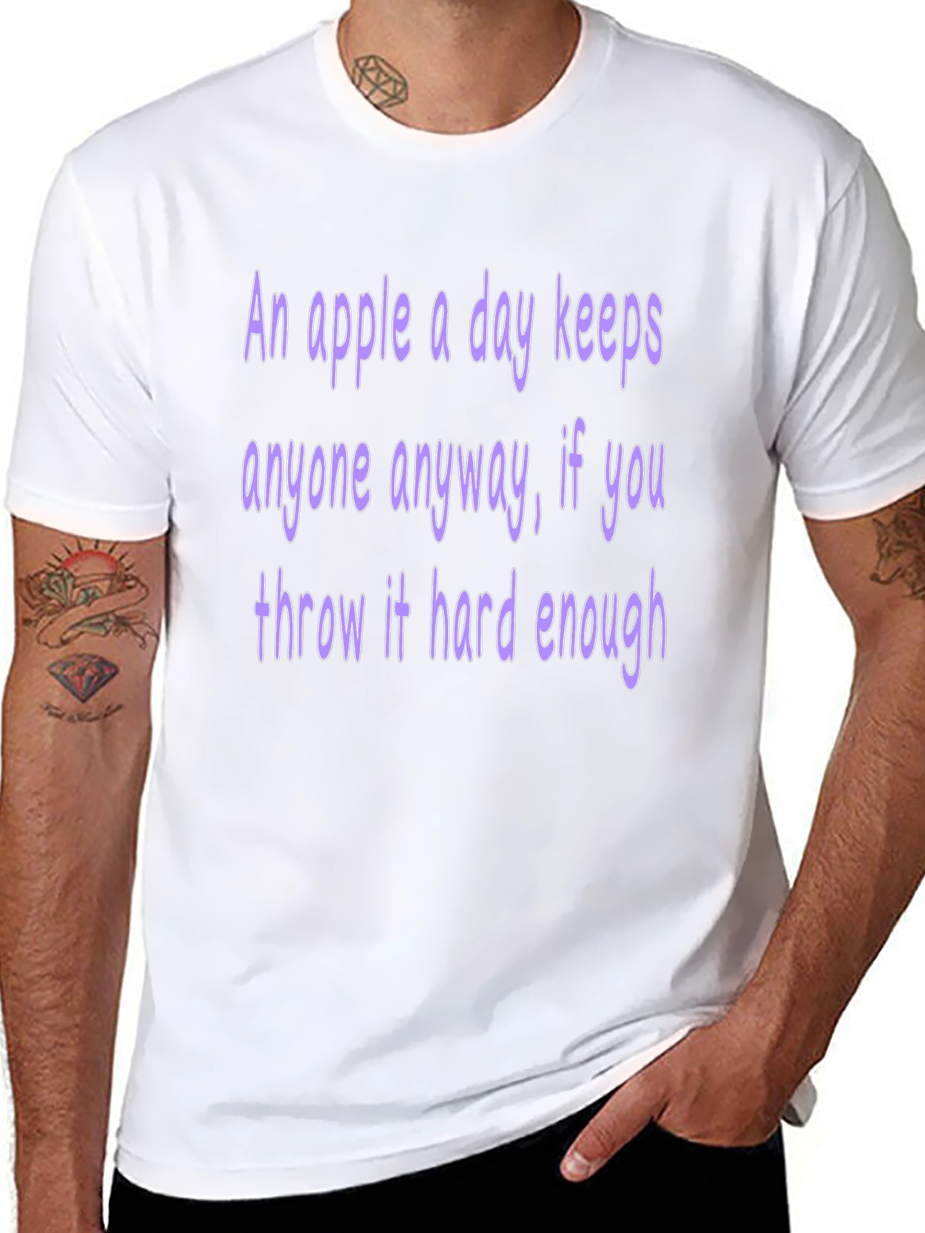 Humorous Apple T-Shirt: Keeps Anyone Away!