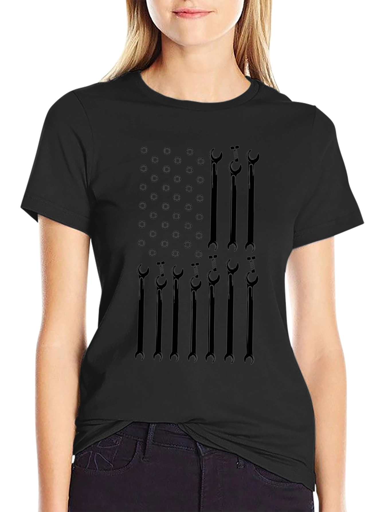 Mechanic American Flag Graphic Tee
