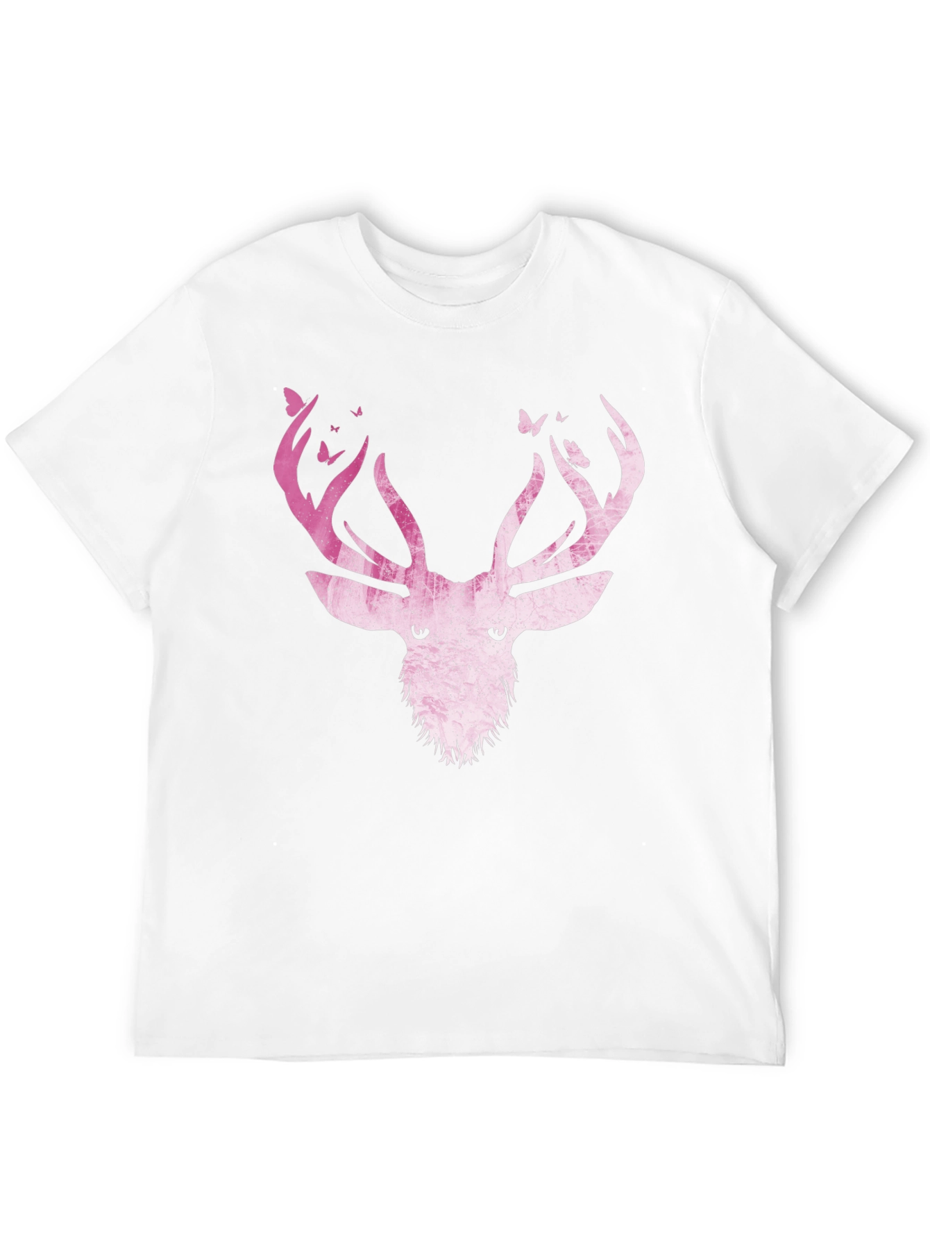 Deer Antler Butterfly Graphic T-Shirt