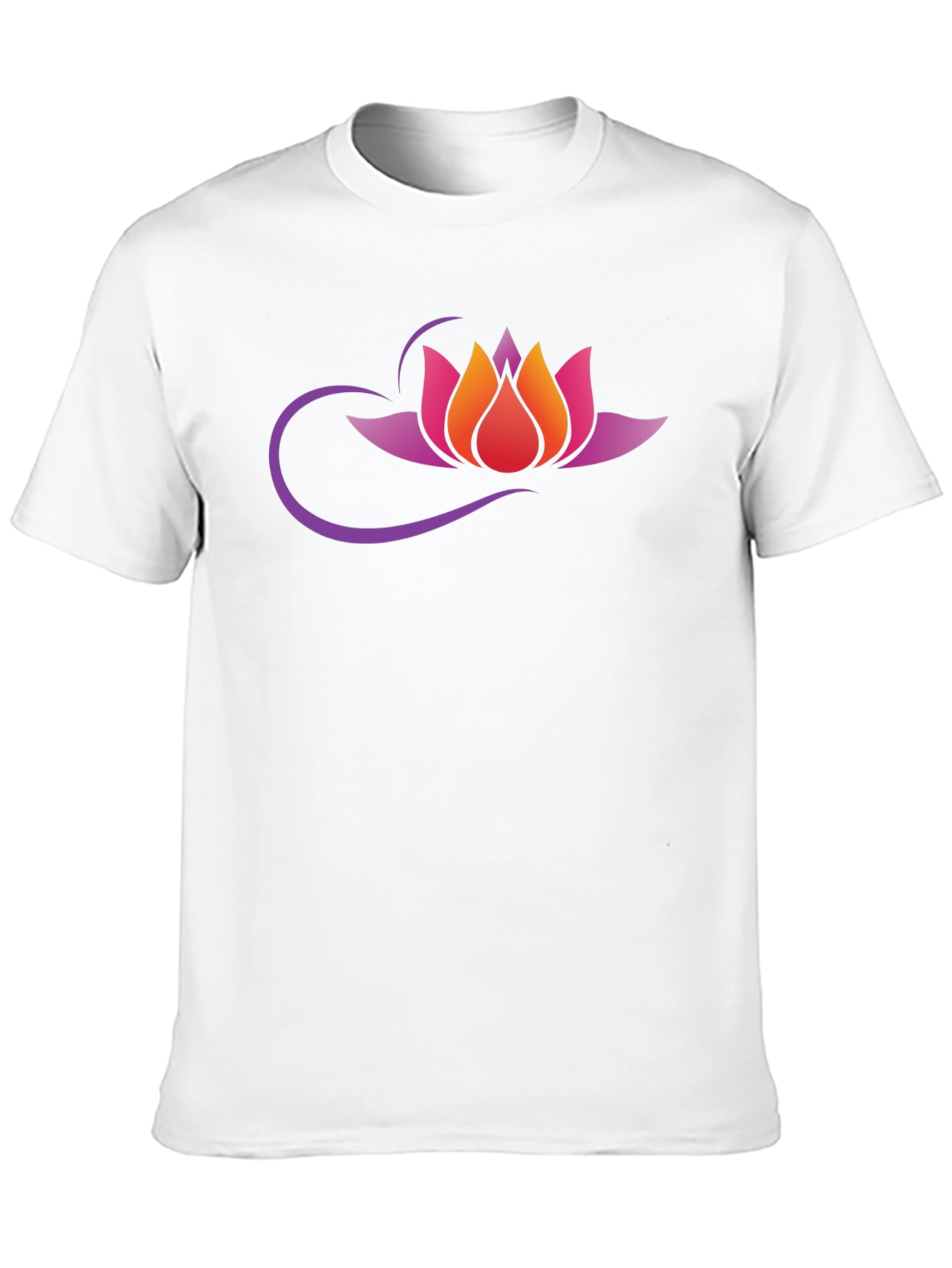 Lotus Flower Graphic T-Shirt - Black