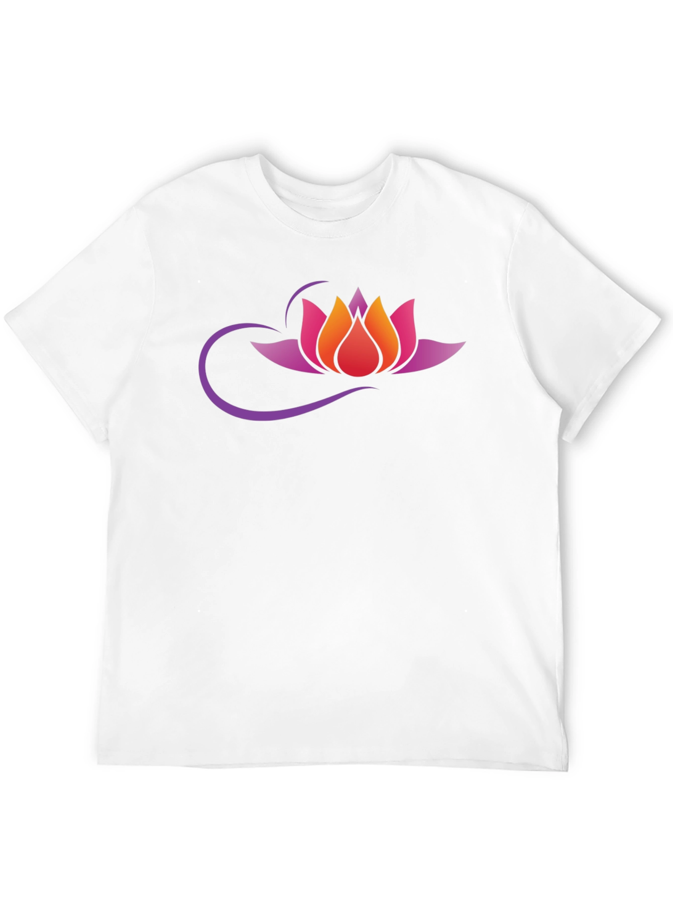 Lotus Flower Graphic T-Shirt - Black