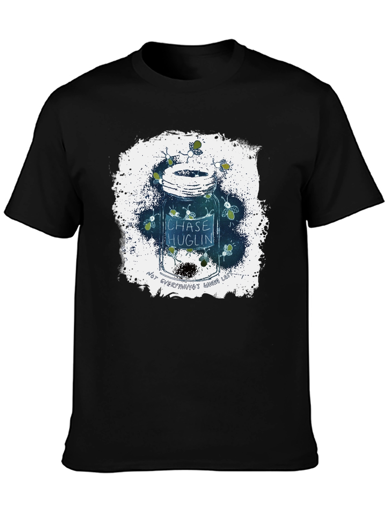 Fireflies in Jar Graphic T-Shirt - Black