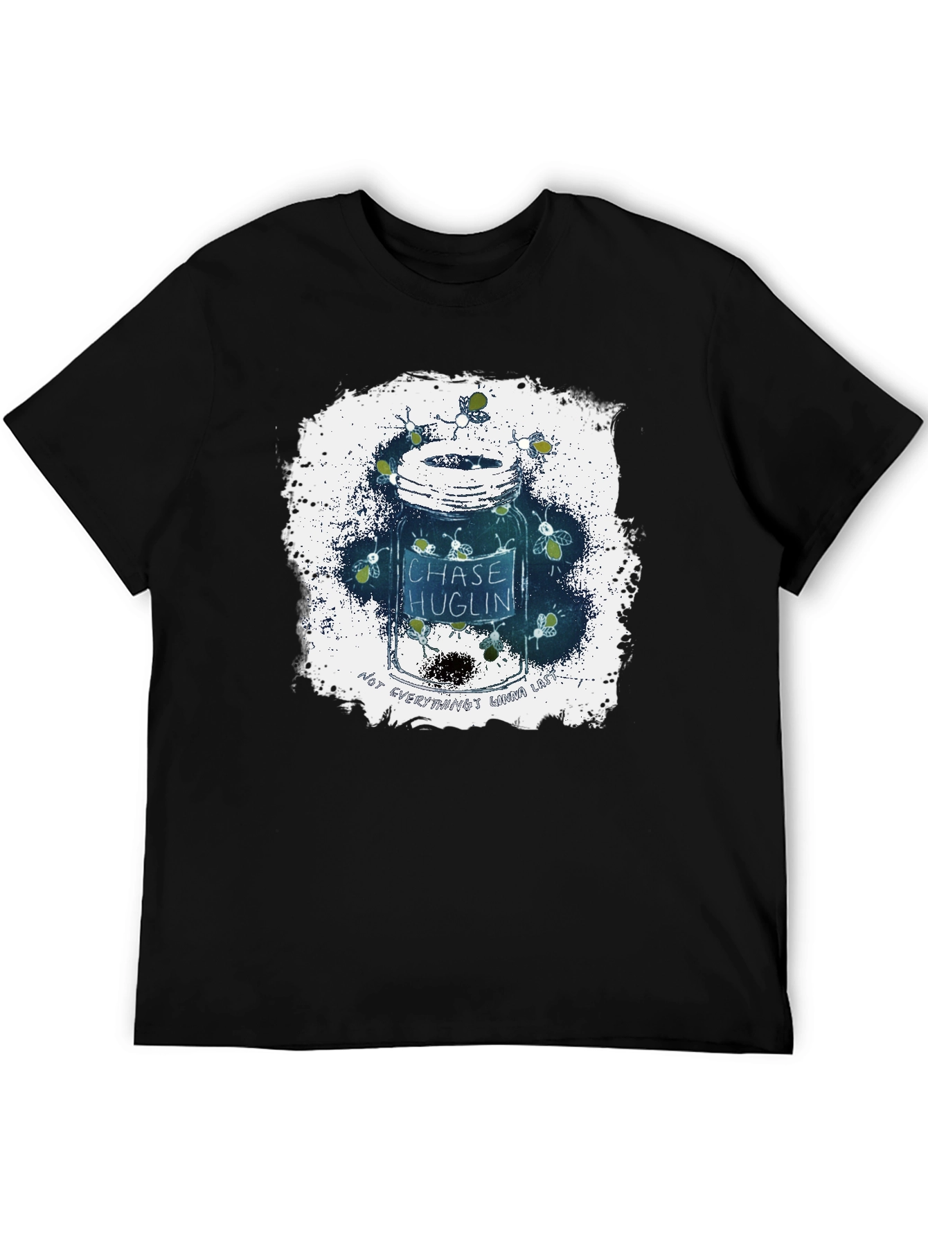 Fireflies in Jar Graphic T-Shirt - Black