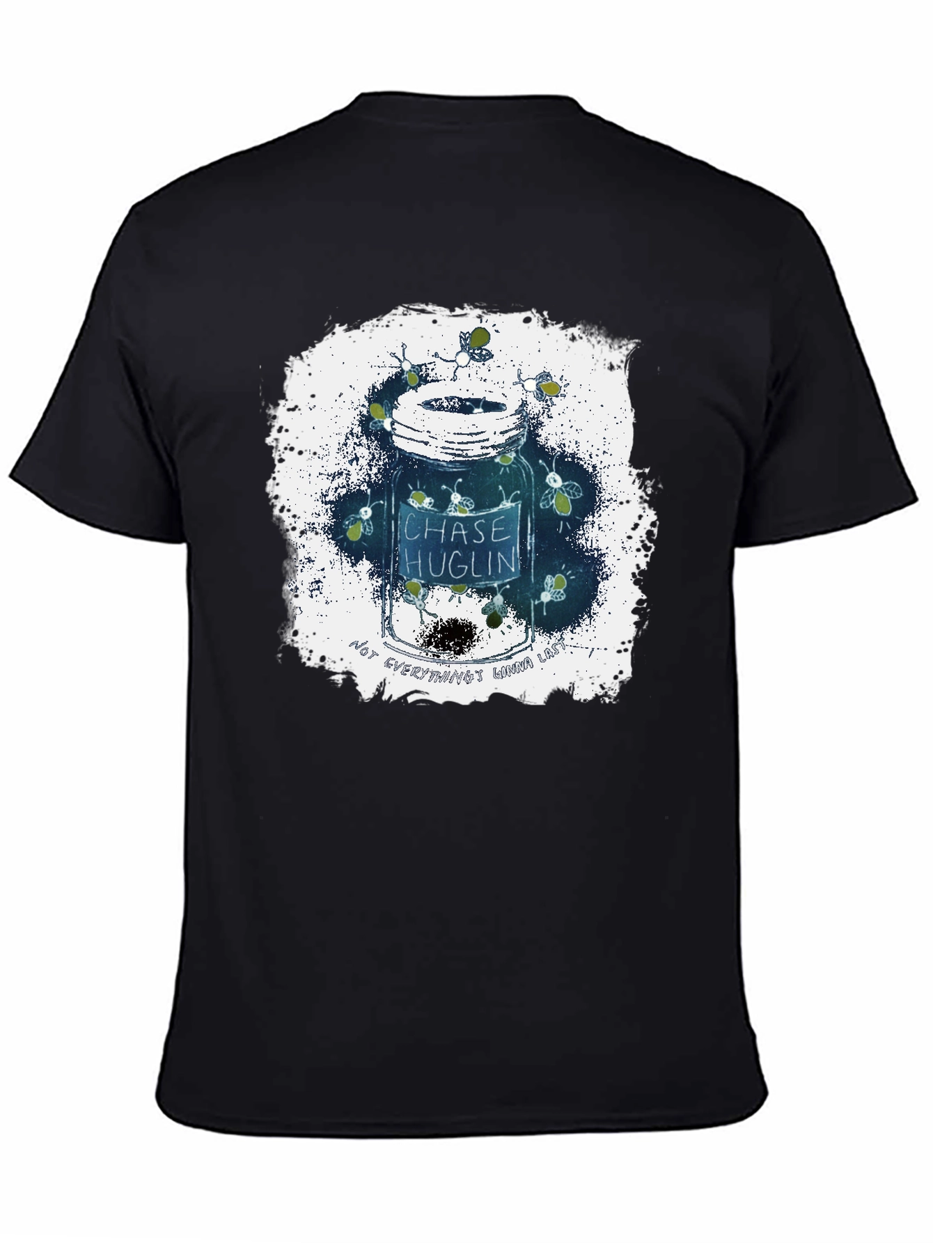 Fireflies in Jar Graphic T-Shirt - Black