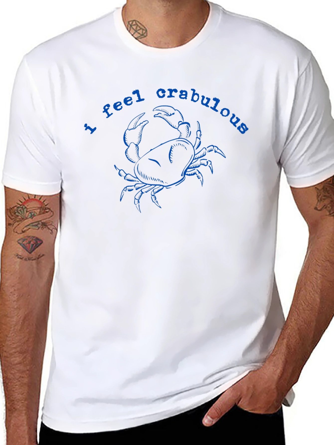 I Feel Crabulous Graphic Tee - Black