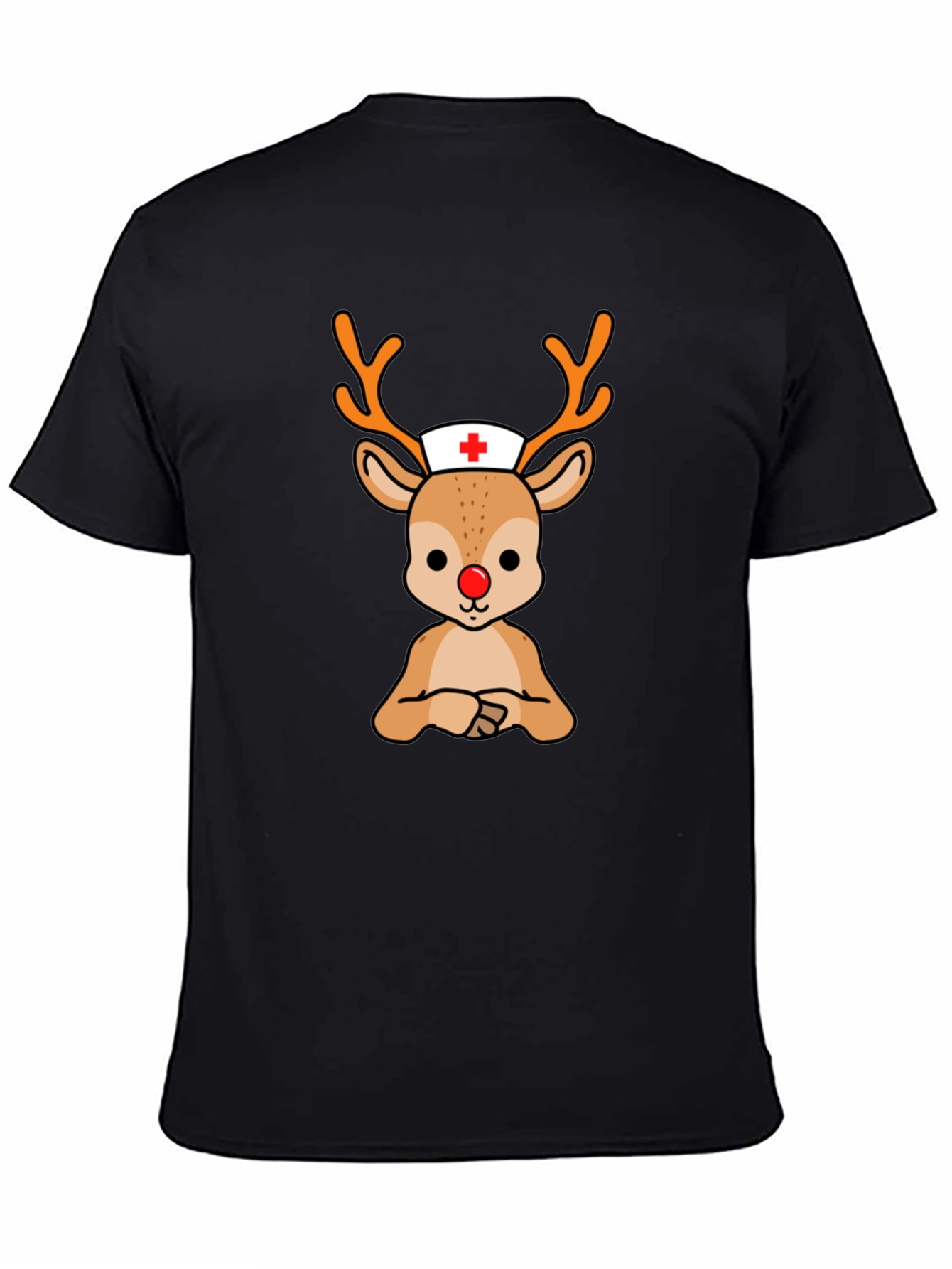 Rudolph Nurse T-Shirt - Holiday Themed Medical Apparel