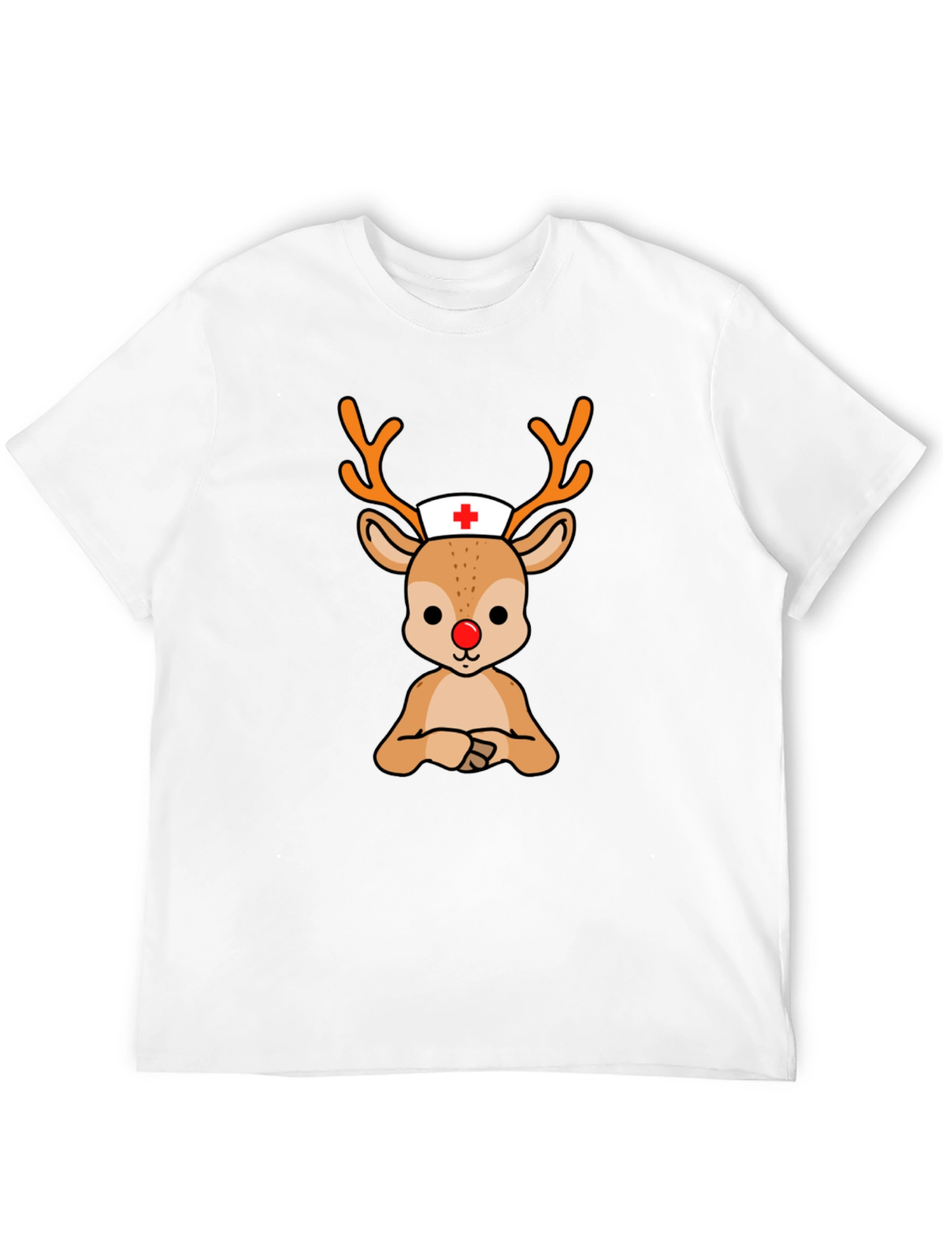 Rudolph Nurse T-Shirt - Holiday Themed Medical Apparel