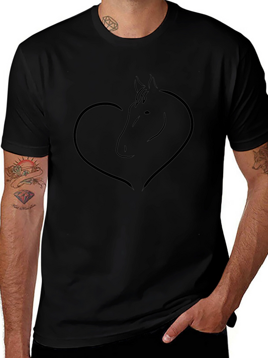 Horse Heart T-Shirt - Black Tee