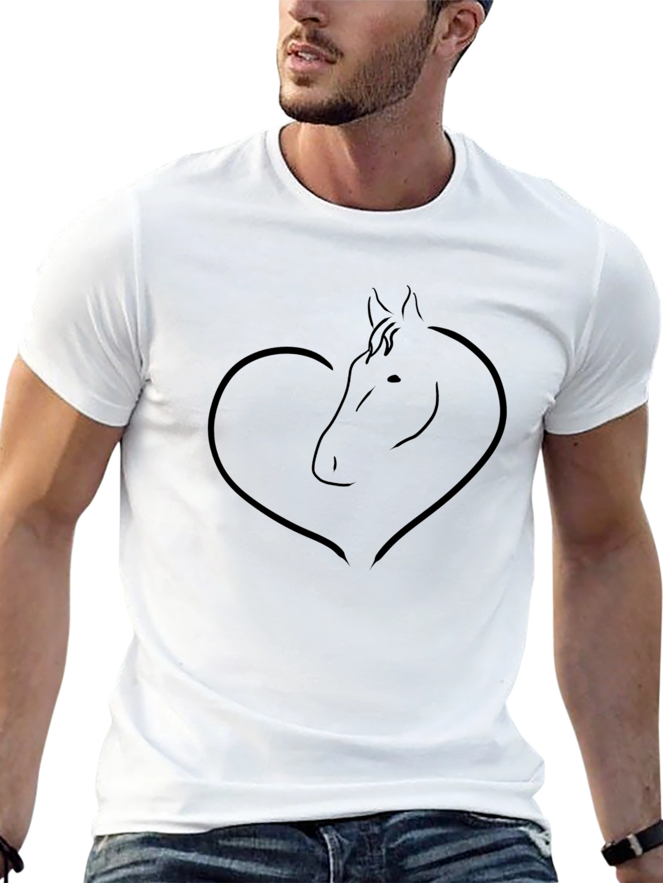 Horse Heart T-Shirt - Black Tee